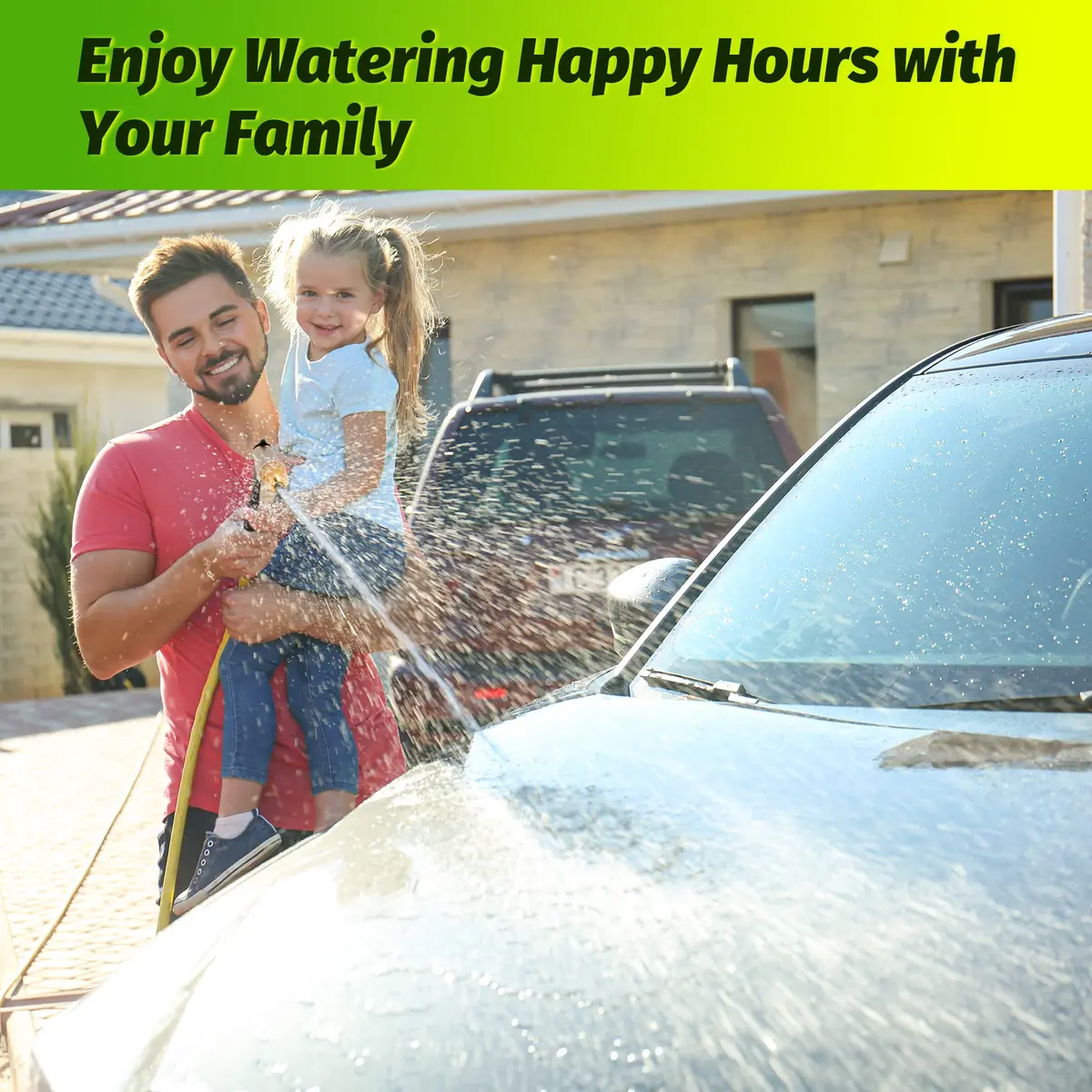 AUTOMAN Metal Hose Nozzle 3/4 inches | Heavy Duty Garden Water Sprayer with 4 Patterns - view 7