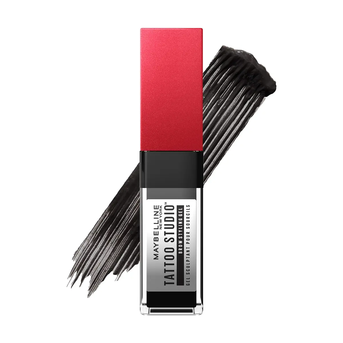 Maybelline Tattoo Studio Brow Styling Gel, Waterproof Eyebrow Make Up, Brow Tint for Up to 36HR Wear, Black, 0.2 Fl Oz - main product image
