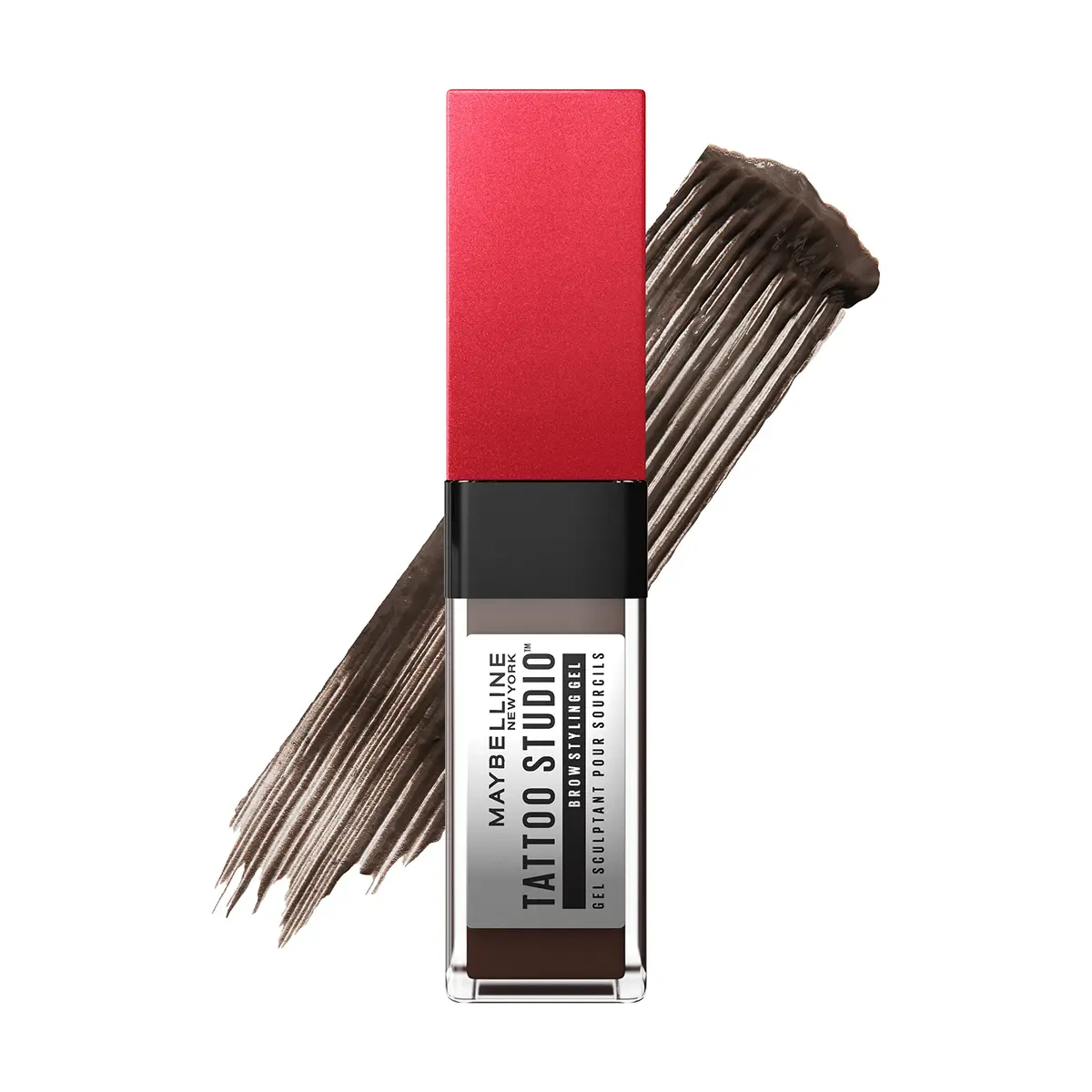 Maybelline Tattoo Studio Brow Styling Gel, Waterproof, 0.2 Fl Oz | Up to 36HR Wear, Deep Brown - main product image