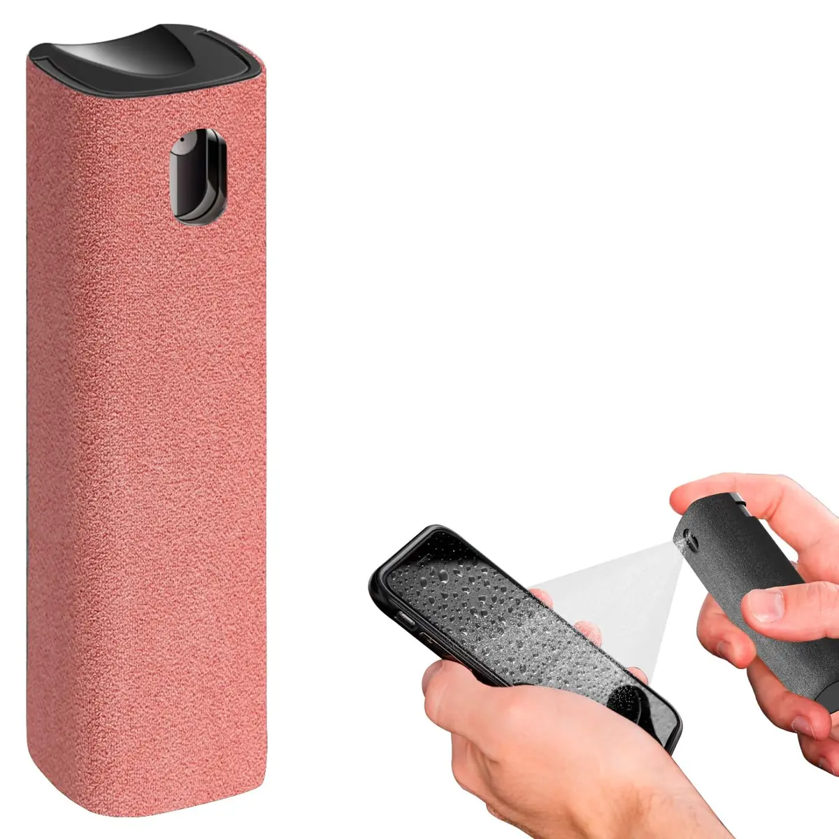 iO CLEAN Mini Screen Cleaner Spray, 2-in-1 Touchscreen Mist Cleaner, Rose | Alcohol-Free, Compact & Reusable - main product image