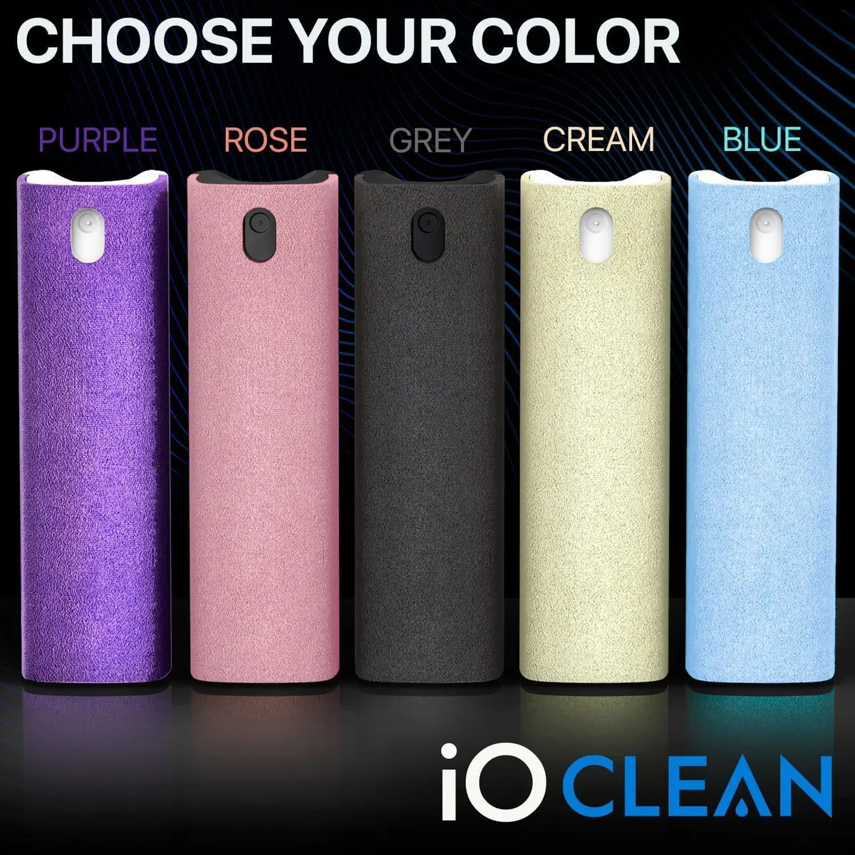 iO CLEAN Mini Screen Cleaner Spray, 2-in-1 Touchscreen Mist Cleaner, Rose | Alcohol-Free, Compact & Reusable - view 8