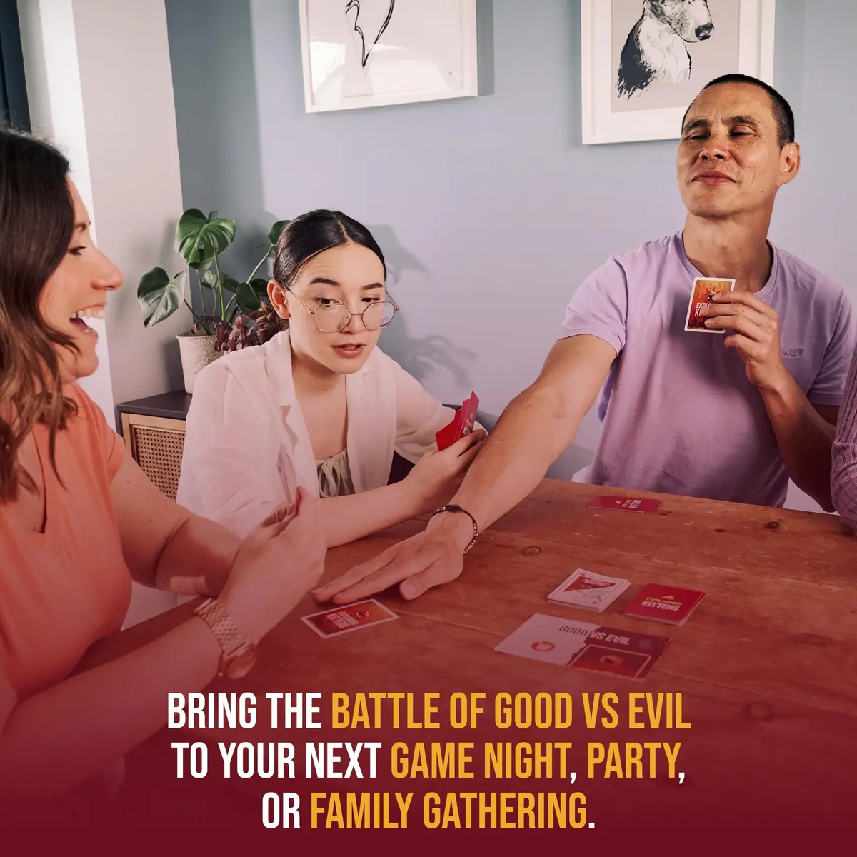 Exploding Kittens Good vs Evil Card Game | 2-5 Players, Age 7+ | Divine Showdown with Armageddon Cards - view 5