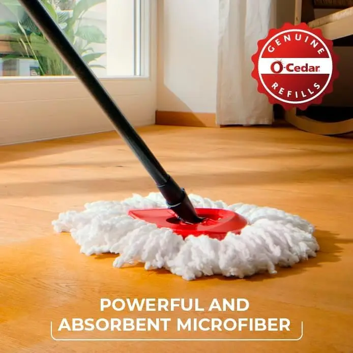 O-Cedar Microfiber Spin Mop & Bucket System with 3 Extra Refills | Hands-Free Wringing for Easy Floor Cleaning - view 11