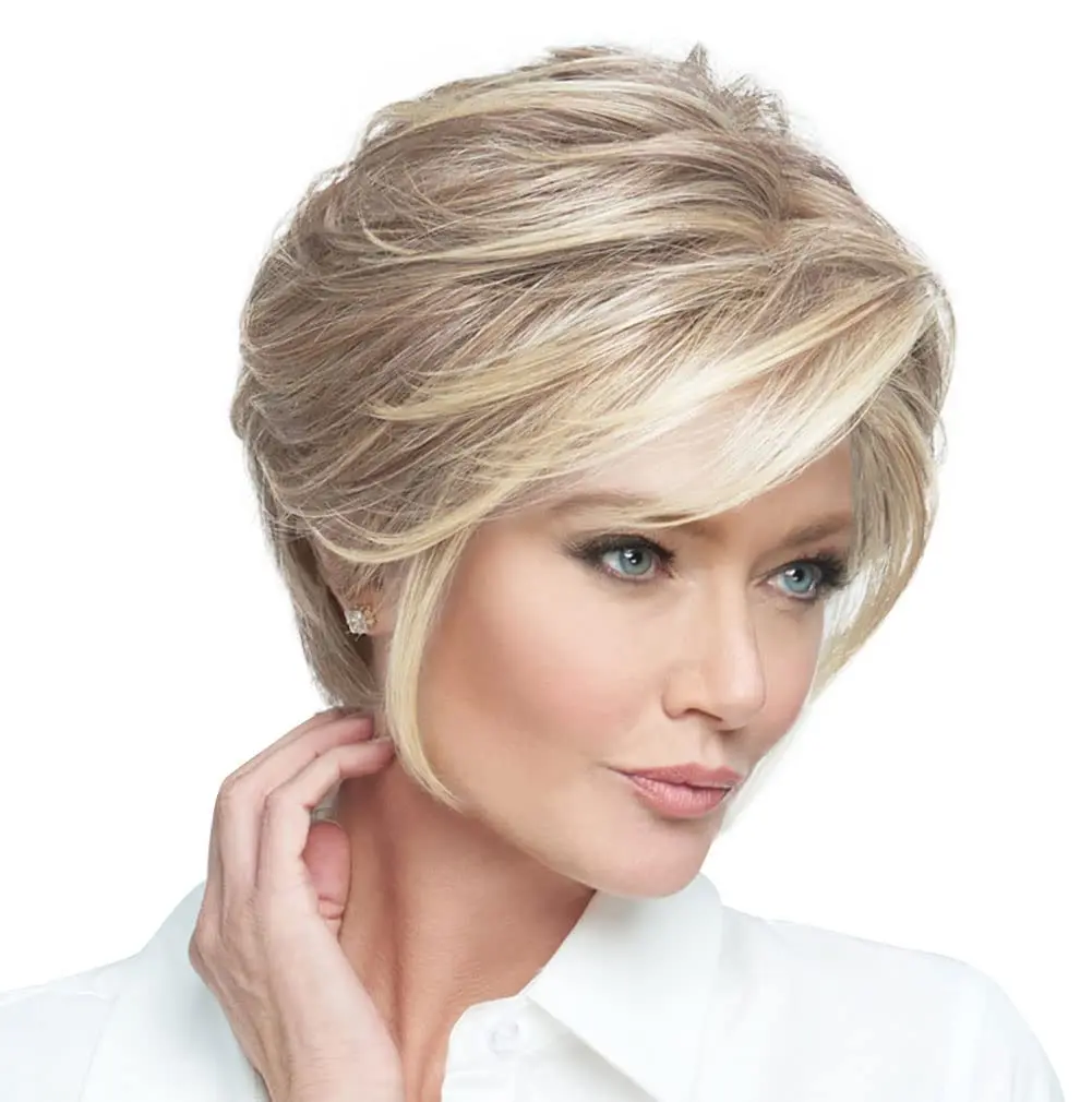 Hair u wear Raquel Welch Women's Face-Framing Short Blonde Wig, GO TO STYLE | Versatile, Heat-Friendly Synthetic Hair, Adjustable Fit - main product image