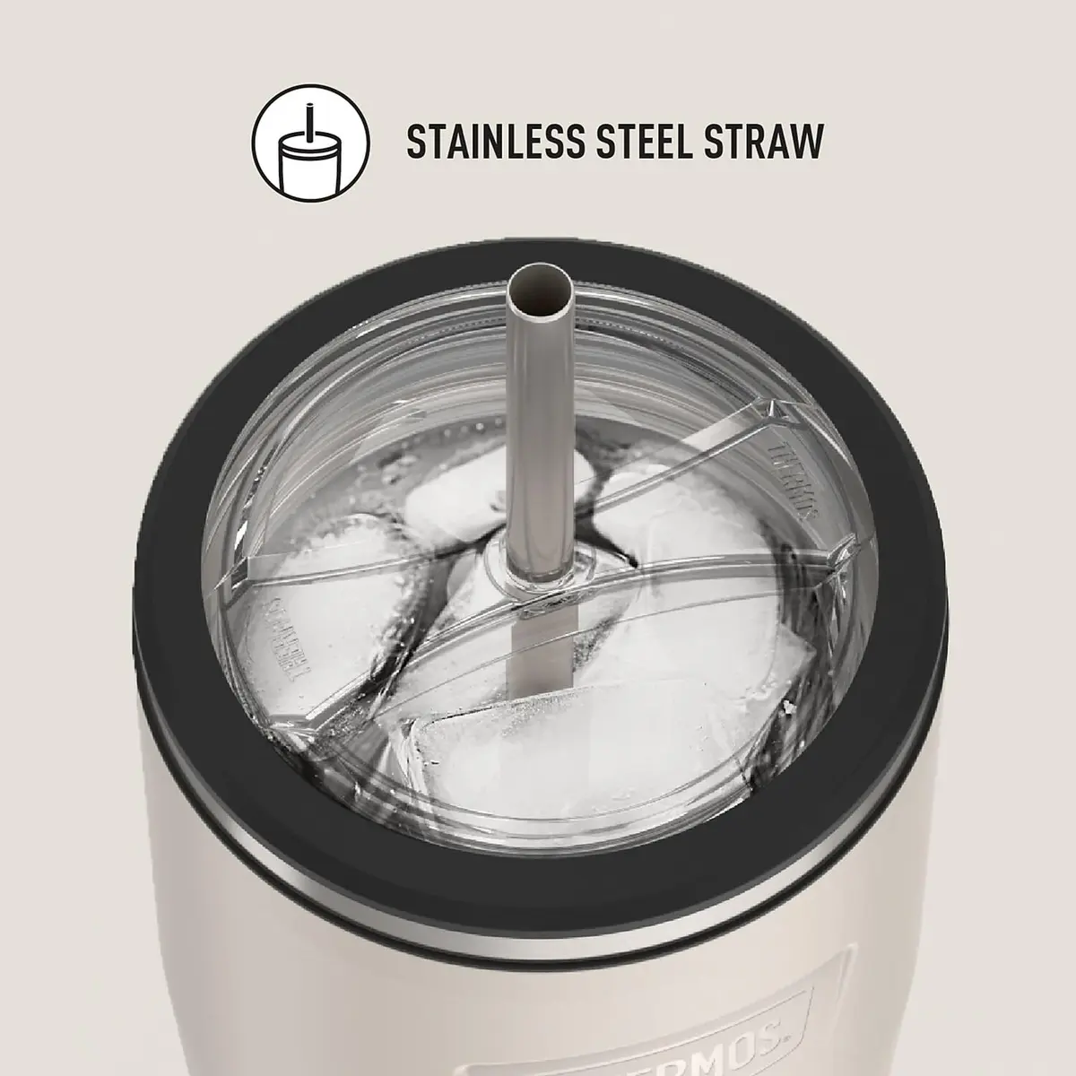 THERMOS ICON SERIES Stainless Steel Cold Tumbler 24oz Sandstone Vacuum Insulated - view 7