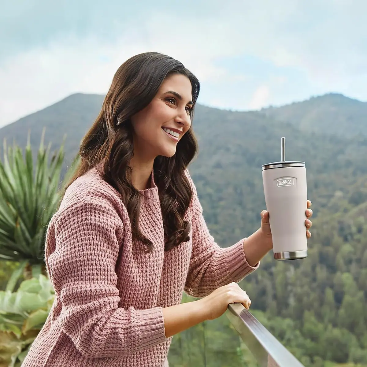 THERMOS ICON SERIES Stainless Steel Cold Tumbler 24oz Sandstone Vacuum Insulated - view 8