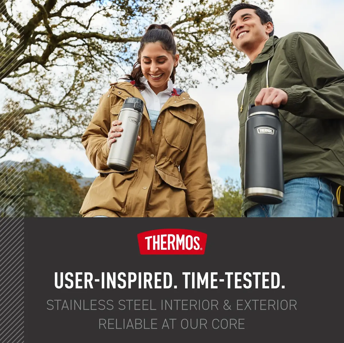 THERMOS ICON SERIES Water Bottle 40oz | Stainless Steel Vacuum Insulated, Granite - view 6