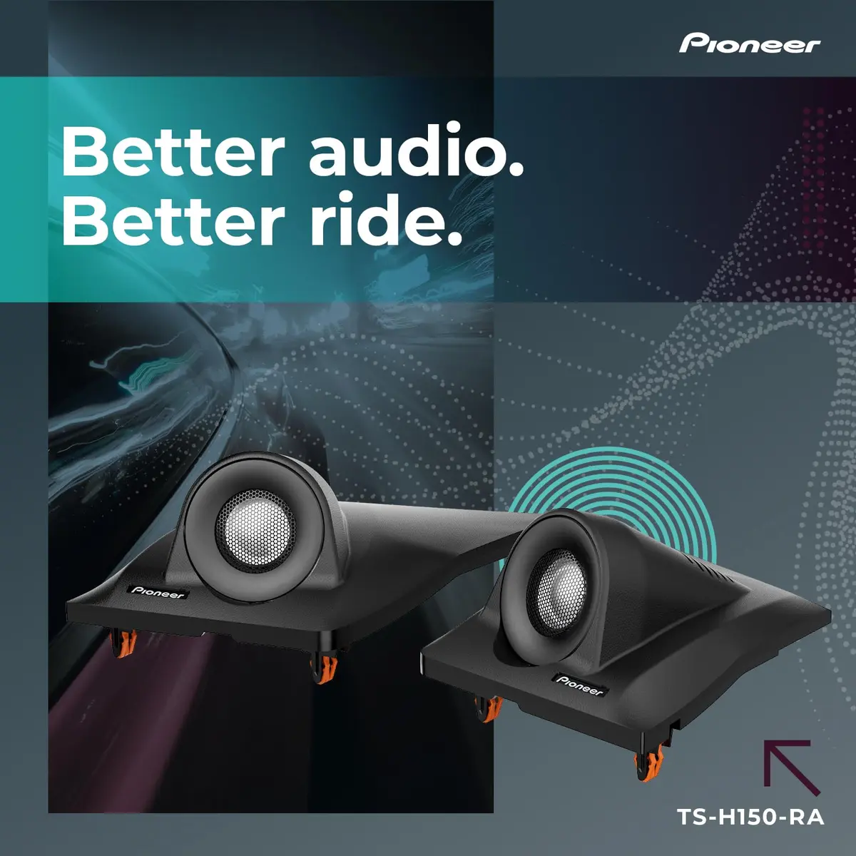 Pioneer TS-H150-RA 1-1/8" (29mm) Hard Dome Tweeters | 180W Max (50W RMS) for Select 2018-2023 Toyota RAV4 - view 2