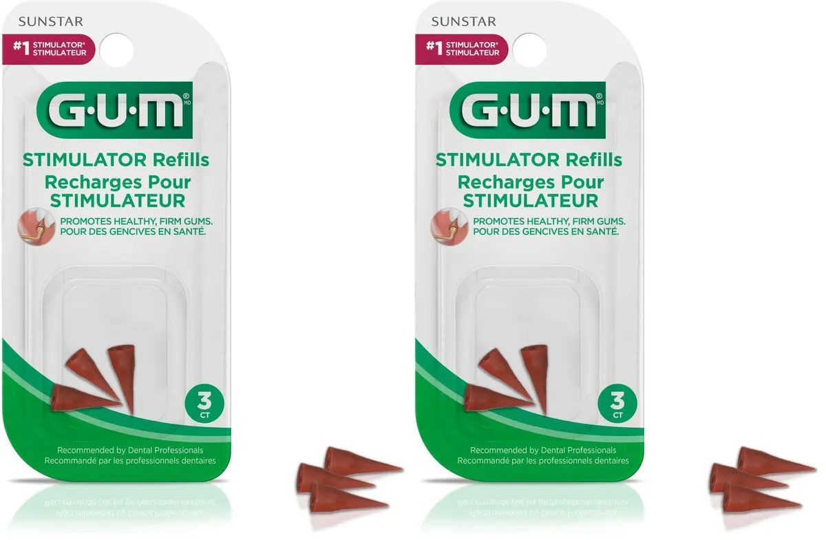 GUM Rubber Tip Stimulator Refills 3 Count | Promote Healthy Gums & Cleaner Teeth - main product image