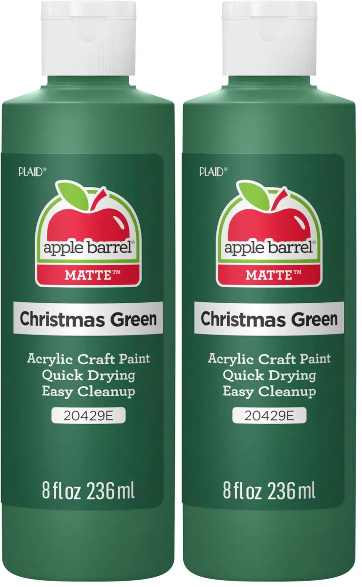 Apple Barrel Acrylic Paint 8 fl oz | Bright Green, Matte Finish, Pack of 2 - main product image