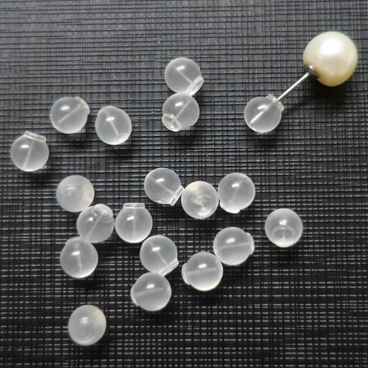OwlkOrmy Clear 102pcs Comfort Impenetrable Soft Safety Earring Backs | TPE Medical Grade Material - main product image