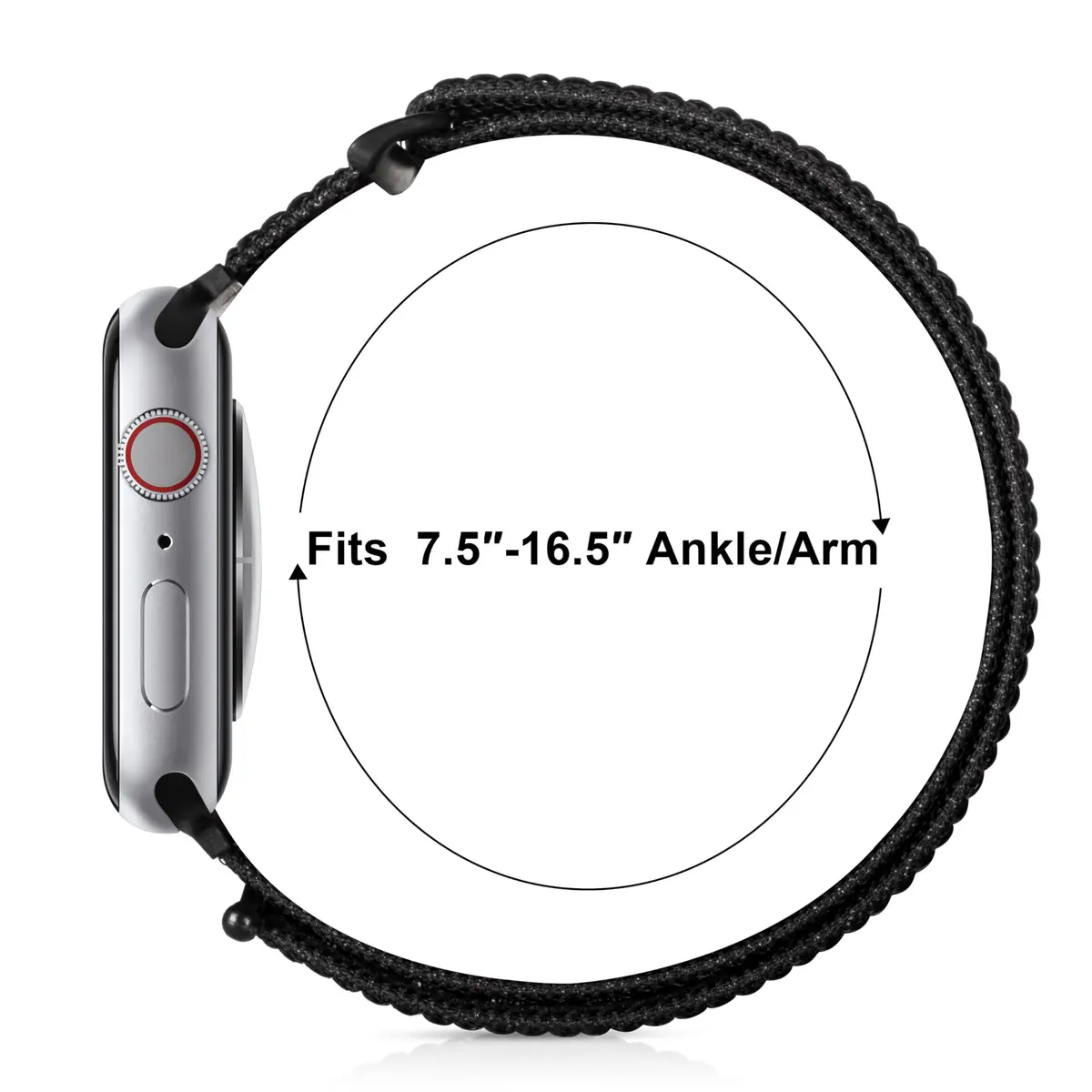 Keepamor 2 Pack Ankle/Arm Band Compatible for Apple Watch 38mm/40mm/41mm/42mm/44mm/45mm/46mm/49mm | Breathable Nylon Sport Strap - view 4