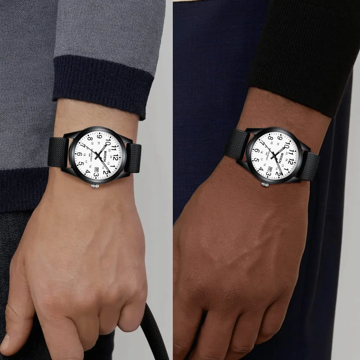 LN LENQIN Men's Analog Quartz Watch 40mm (1.57 inch) | Easy Read Military Time with Luminous Dial - view 6