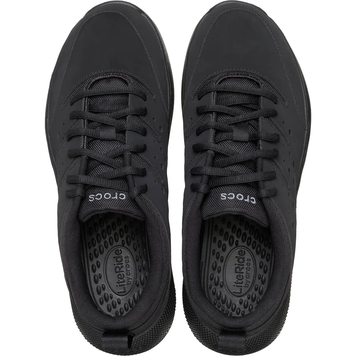 Crocs Men On The Clock Work Sneakers | Slip Resistant, Supportive, Durable in Black, Size 11 - view 4