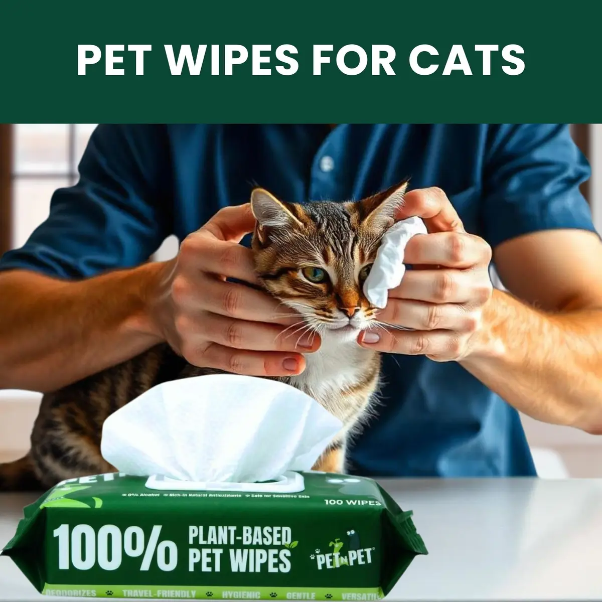 PET N PET Dog Wipes 400 Count Unscented Hypoallergenic | Waterless Pet Grooming Wipes - view 6