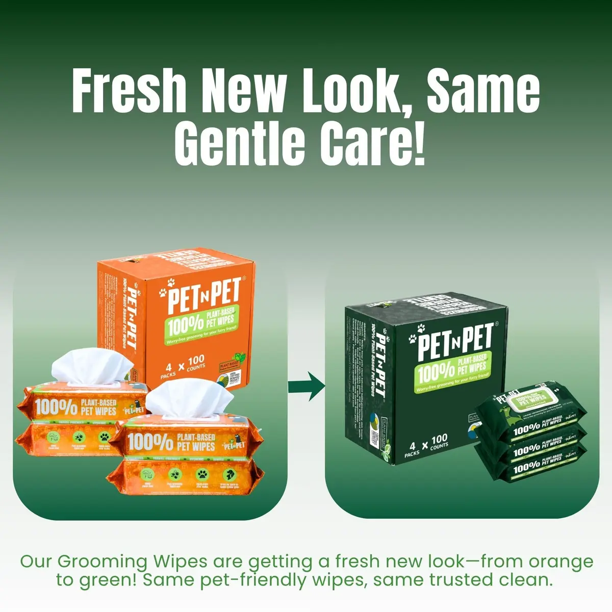 PET N PET Dog Wipes 400 Count Unscented Hypoallergenic | Waterless Pet Grooming Wipes - view 2