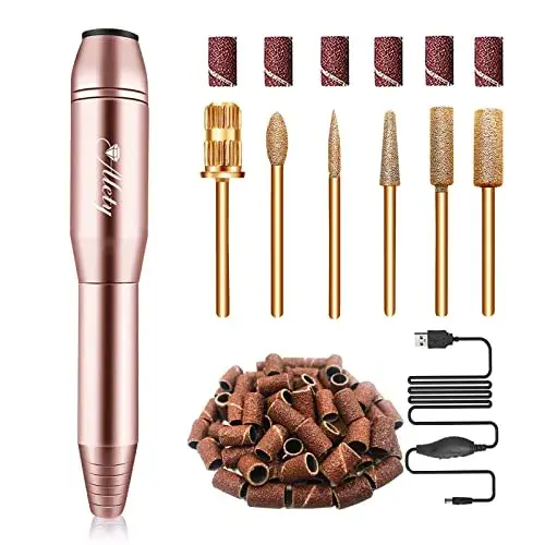 Alety Gold Professional Nail Drill Kit with USB Power | Precision Efile Manicure Pedicure Tool - main product image