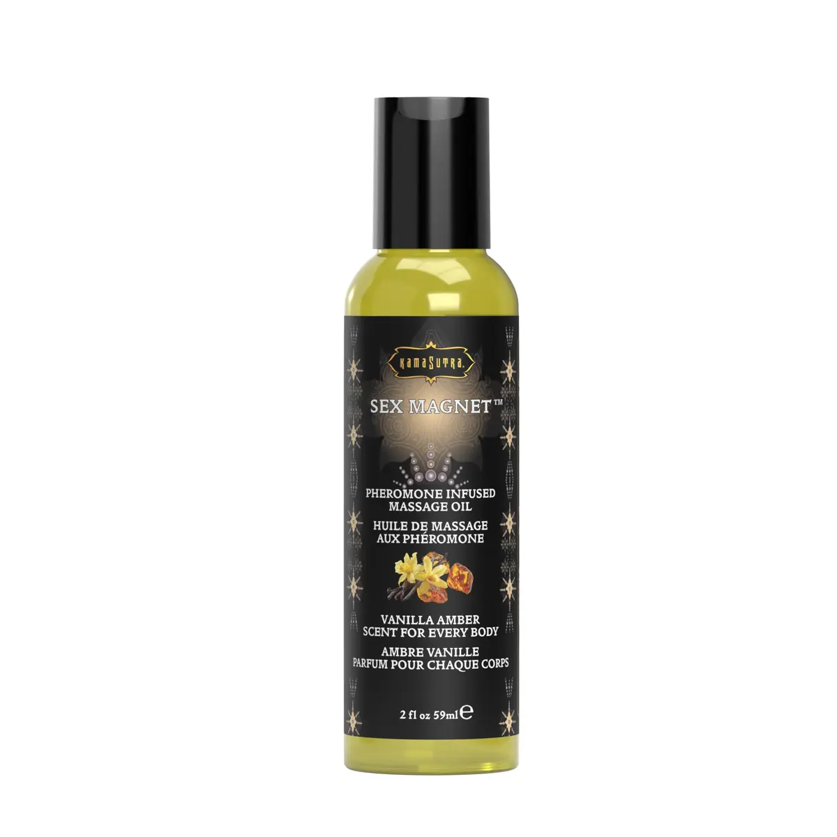 KAMA SUTRA Sex Magnet Pheromone Massage Oil Vanilla Amber 2 Fl Oz | Aromatic, Full-Body Relaxation - main product image