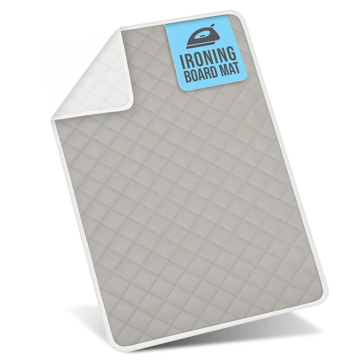 HOLDN’ STORAGE Ironing Mat, 28.25” x 19” Magnetic Laundry Pad, Gray | Heat-Resistant, Portable Laundry Accessory - main product image