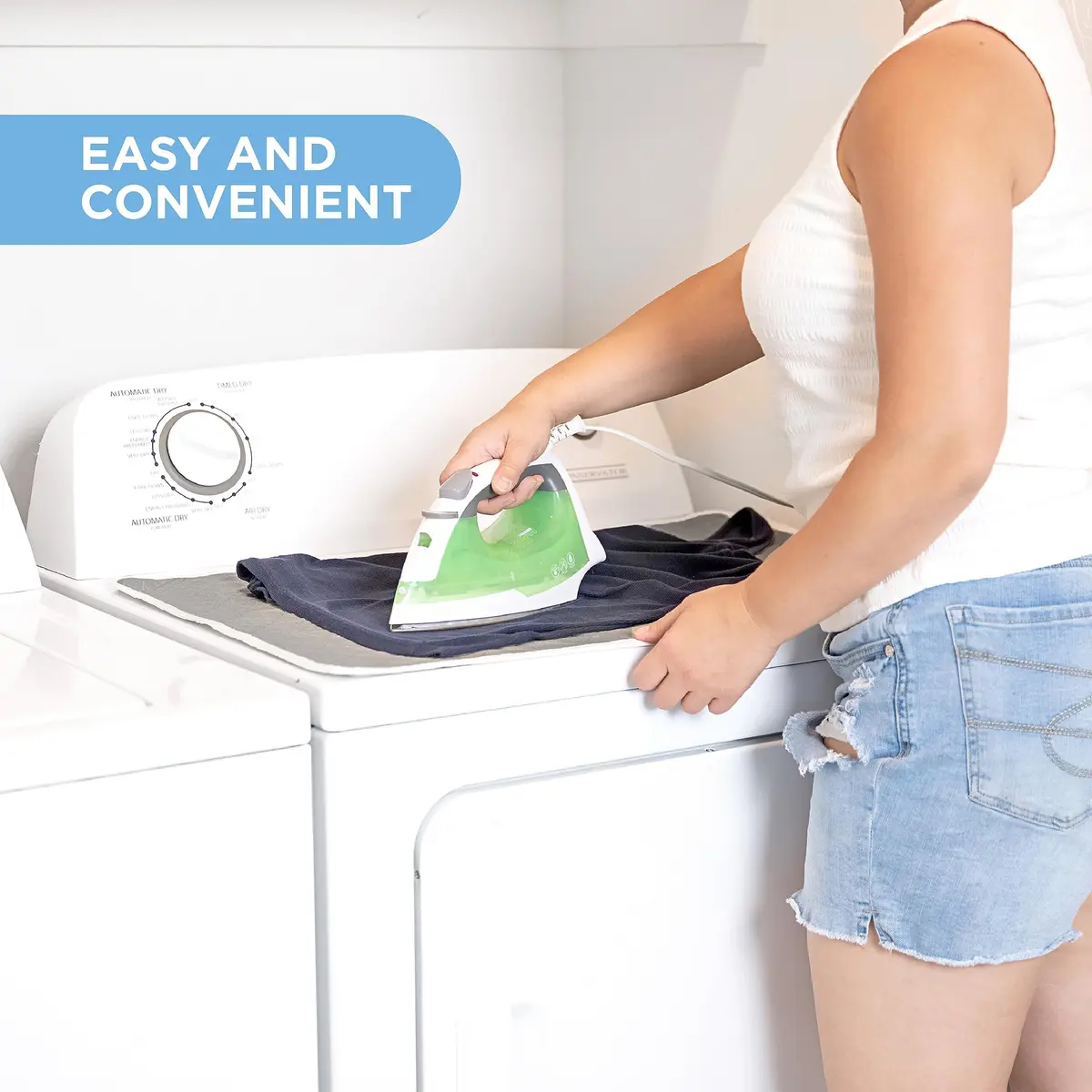HOLDN’ STORAGE Ironing Mat, 28.25” x 19” Magnetic Laundry Pad, Gray | Heat-Resistant, Portable Laundry Accessory - view 6