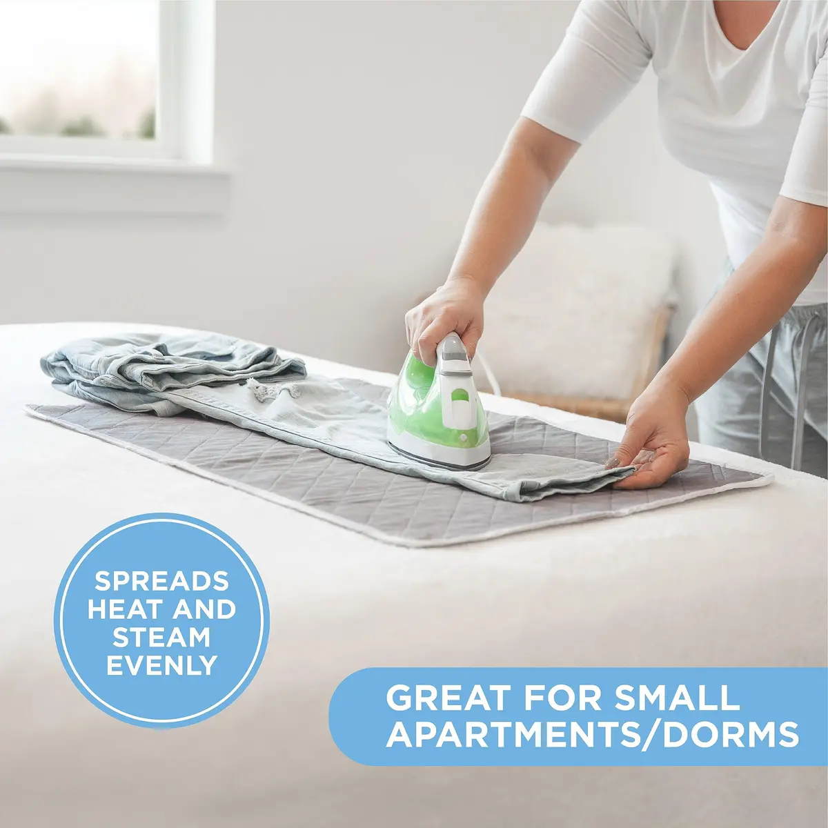 HOLDN’ STORAGE Ironing Mat, 28.25” x 19” Magnetic Laundry Pad, Gray | Heat-Resistant, Portable Laundry Accessory - view 4