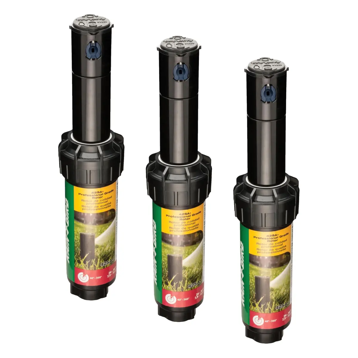 Rain Bird 42SA+ Gear Drive Rotor Sprinkler 7.9m-9.75m (26'-38') Spray Distance | Pack of 3 - main product image