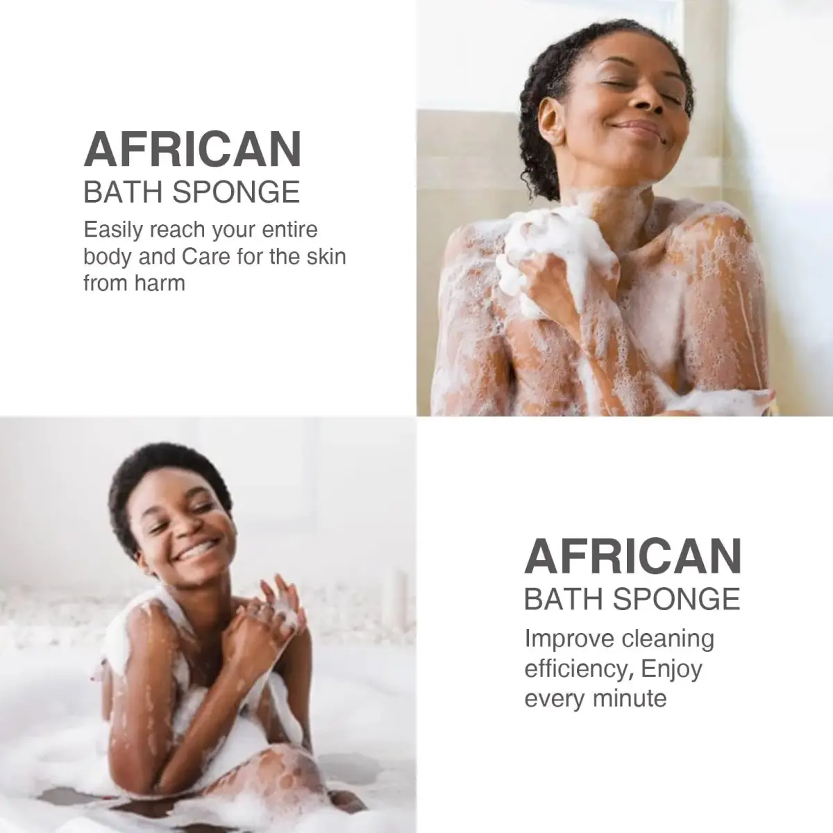 UJFQBH African Net Sponge 3 Pack - Rose Red, Blue, Green | Deep Cleansing & Gentle Exfoliation - view 3