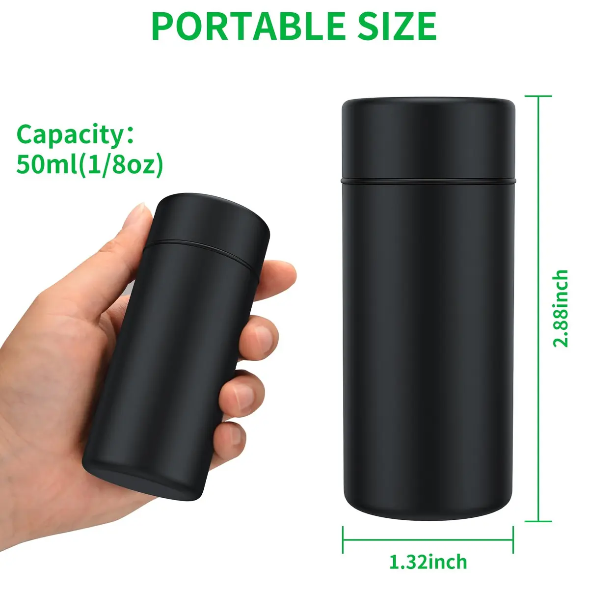 TecQach Food Storage Jar 3-Pack | Airtight Aluminum Containers, Waterproof, Portable (150ml each) - view 3