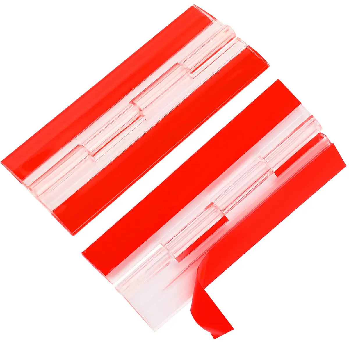 Sliverdew Acrylic Continuous Hinges 100x42mm (3.94x1.65 inches) | Transparent Self-Adhesive Folding Hinge for Cabinets, Drawers, DIY - main product image