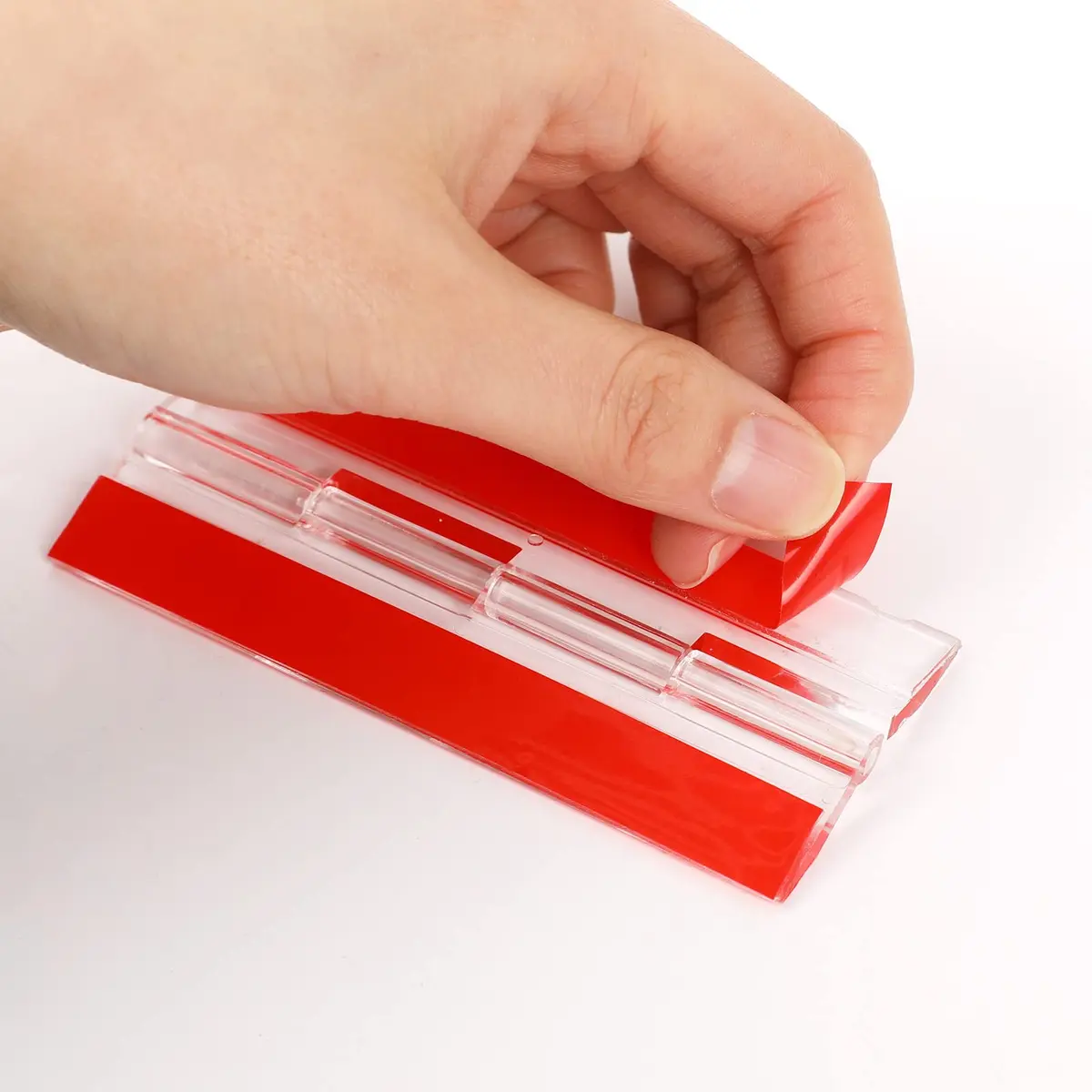 Sliverdew Acrylic Continuous Hinges 100x42mm (3.94x1.65 inches) | Transparent Self-Adhesive Folding Hinge for Cabinets, Drawers, DIY - view 7