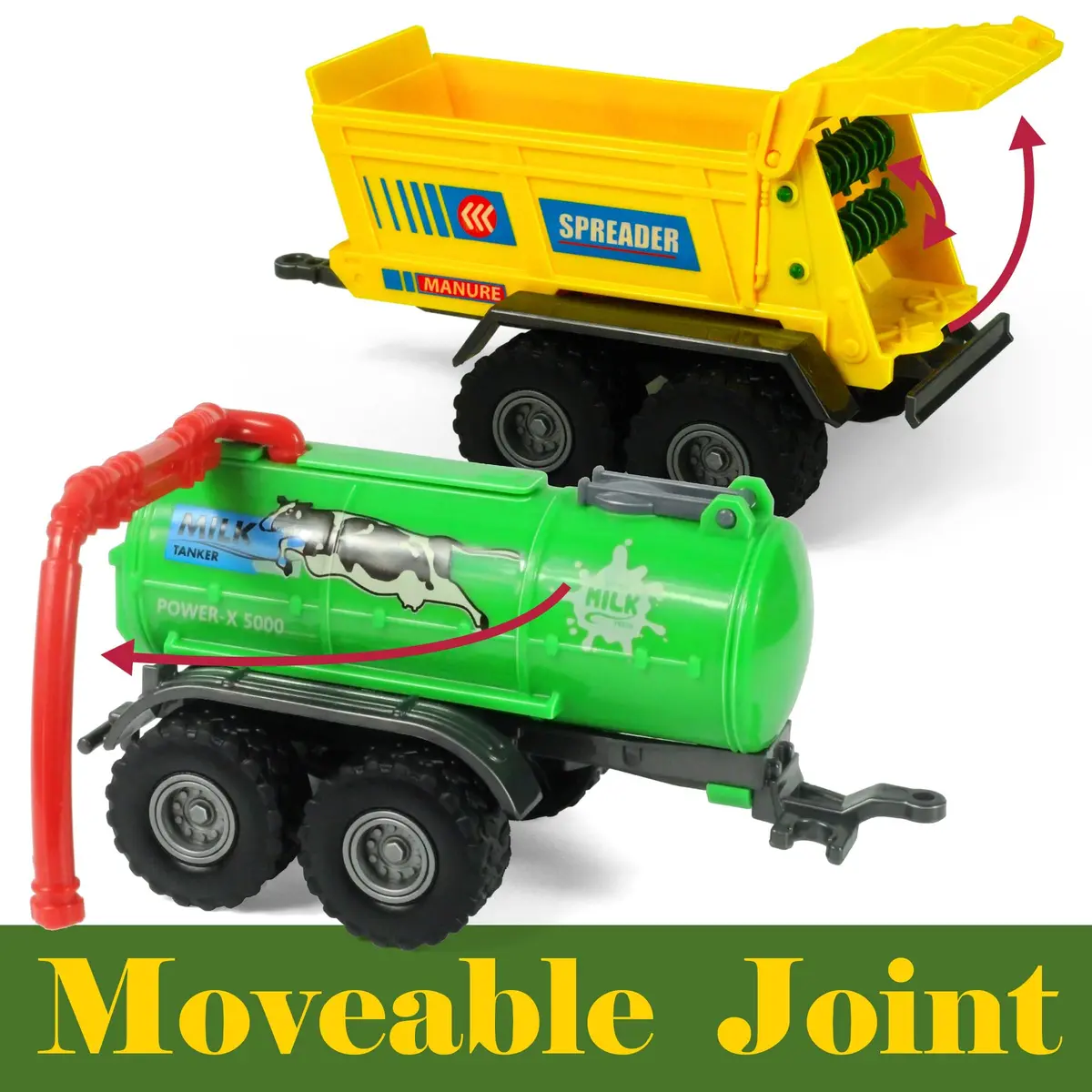 KARMOUNT Combine Harvester Tractor Set | 4PCS Farm Toy Truck with Rubber Tires - view 2