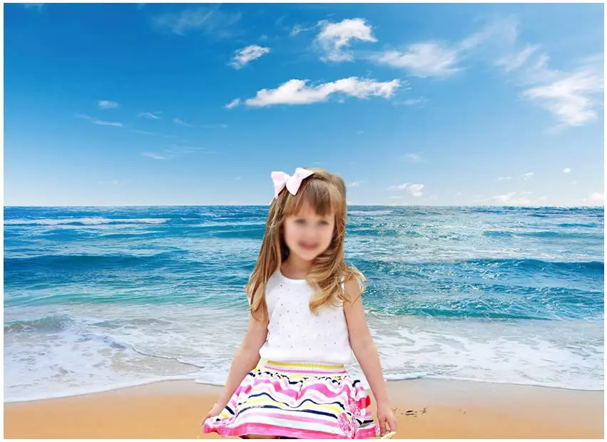 Yongqian Polyester Backdrop 7x5ft | Blue Sky Ocean Party Decoration - view 4