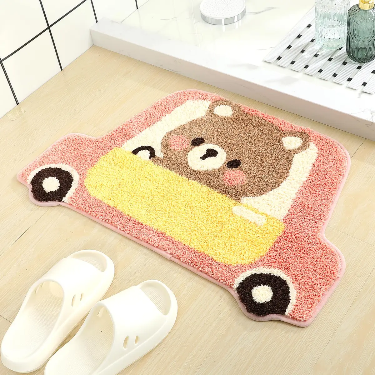 Molesun Bear Bath Mat 18x27 Inch | Soft Absorbent Microfiber Bath Rug with Non-Slip TPR Backing - view 3