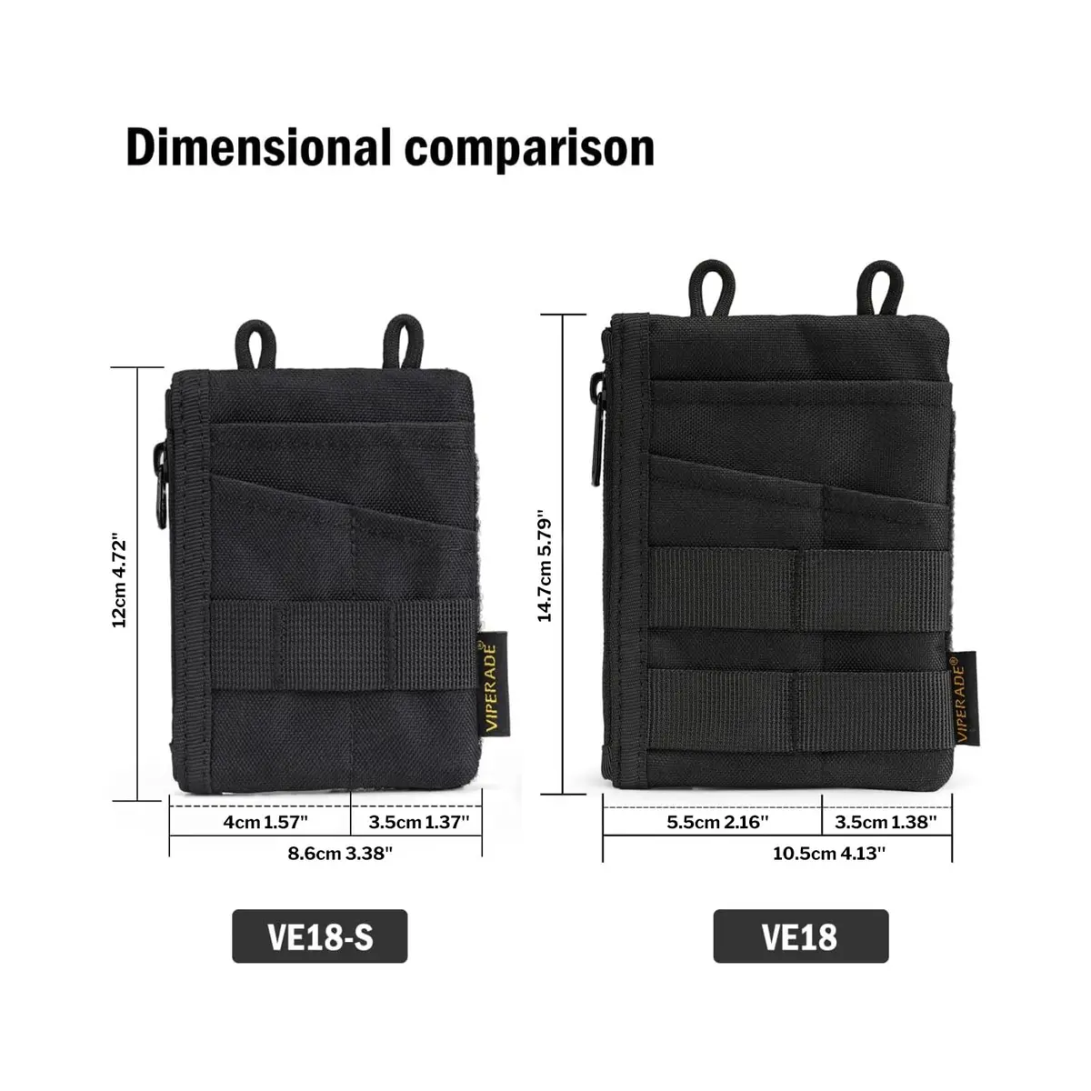 VIPERADE VE18-S Small EDC Pouch | Compact Men’s Organizer with 3 Slots & 2 Zipper Pockets - view 5
