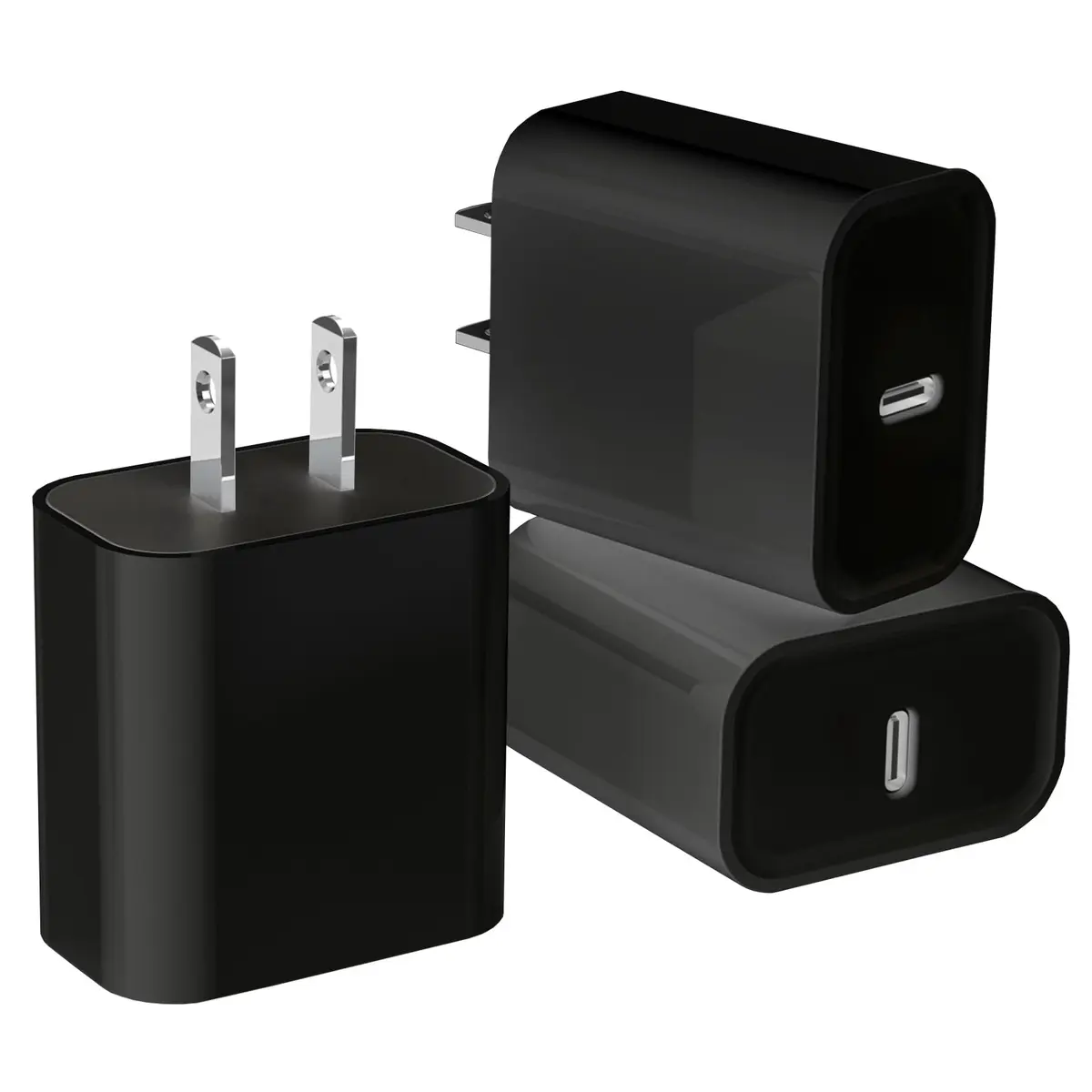 DelTucci 3Pack USB C Wall Chargers 20W | Fast Charging for iPhone & Android (70-120c) - main product image