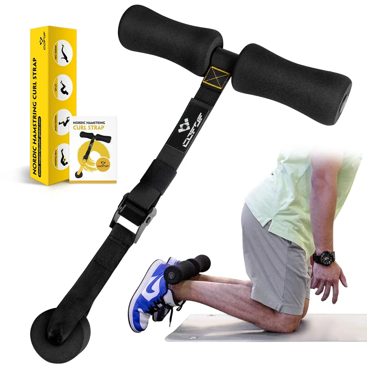 COFOF Nordic Hamstring Curl Strap | Adjustable, Portable, Supports 420 lbs for Home & Gym - main product image