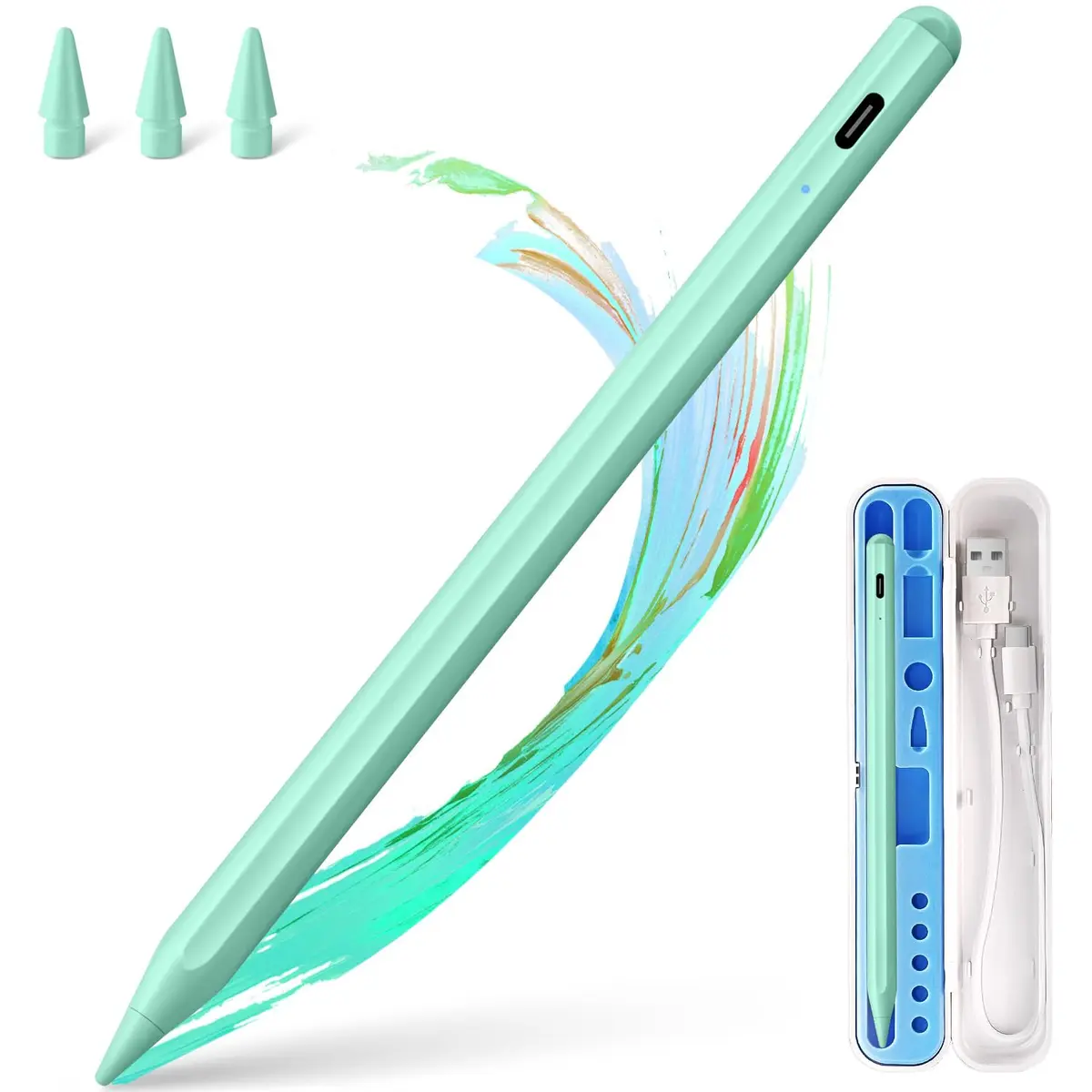 BLEBLE Stylus Pen for iPad 2018-2026 | Fast Charge Apple iPad Pencil-Green - main product image