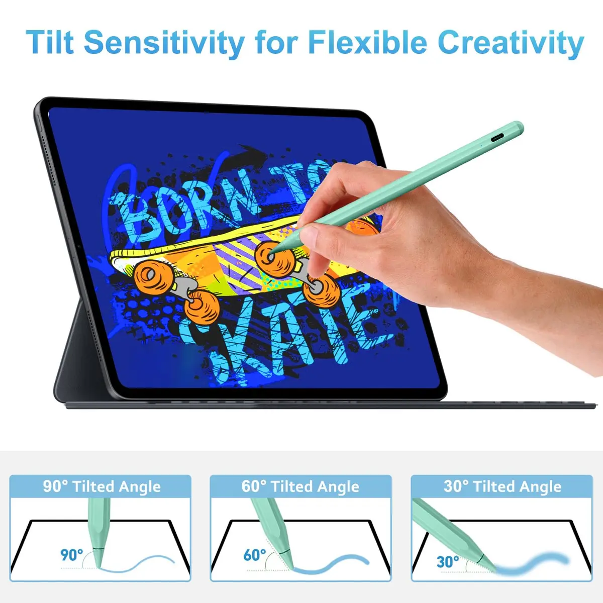 BLEBLE Stylus Pen for iPad 2018-2026 | Fast Charge Apple iPad Pencil-Green - view 5