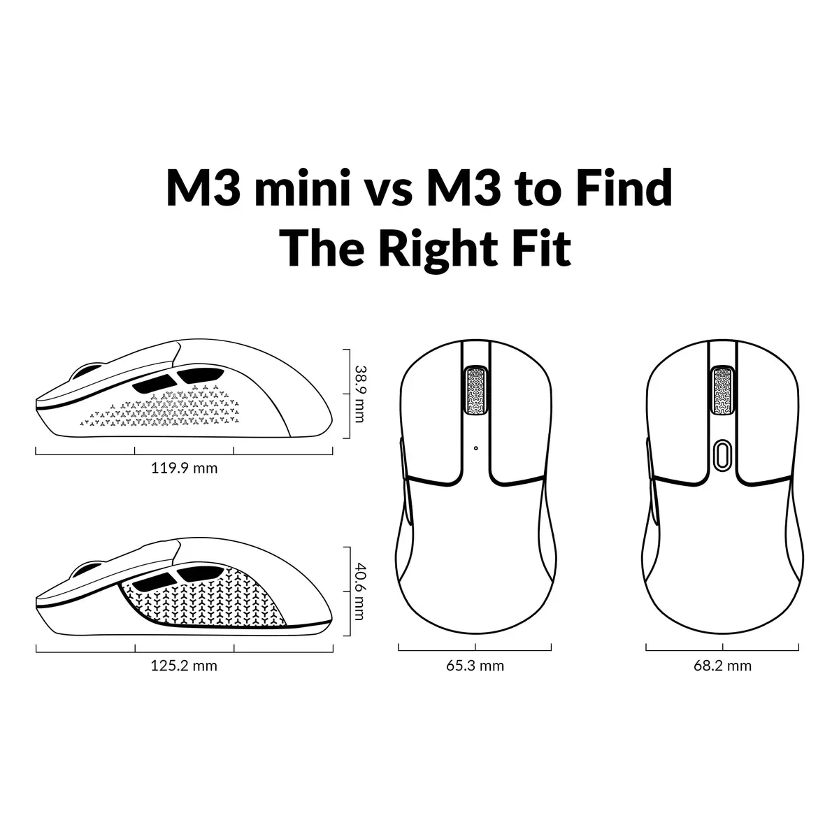 Keychron M3 Mini Wireless Optical Mouse | Bluetooth 5.1/2.4 GHz | Programmable PixArt 3395 Sensor | 26,000 DPI | Lightweight Ergonomic - view 8