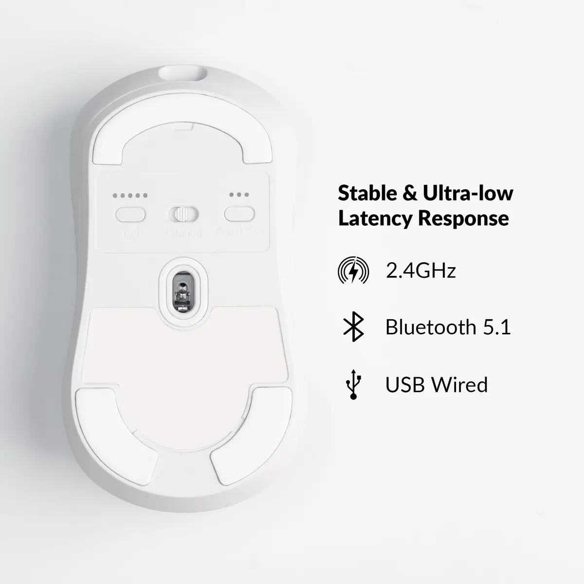 Keychron M3 Mini Wireless Optical Mouse | Bluetooth 5.1/2.4 GHz | Programmable PixArt 3395 Sensor | 26,000 DPI | Lightweight Ergonomic - view 3