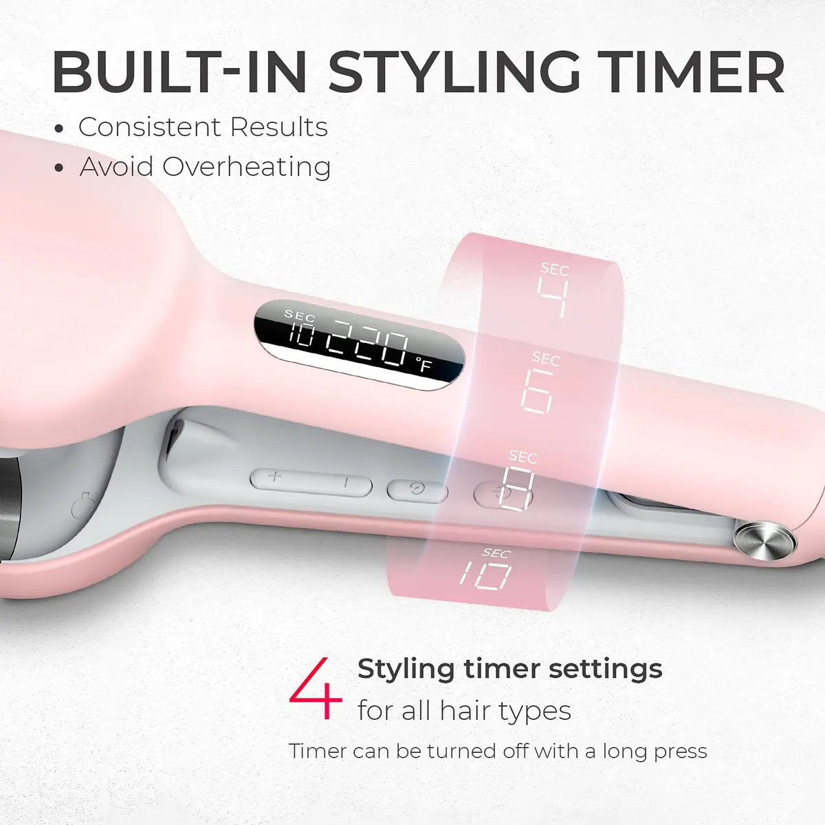 TYMO Deep Wave Curling Iron 1.25 Inch | Deep Waves for Volume & Shine - view 3