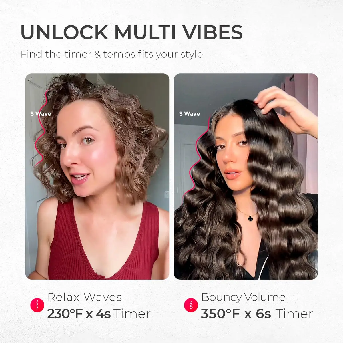 TYMO Deep Wave Curling Iron 1.25 Inch | Deep Waves for Volume & Shine - view 4