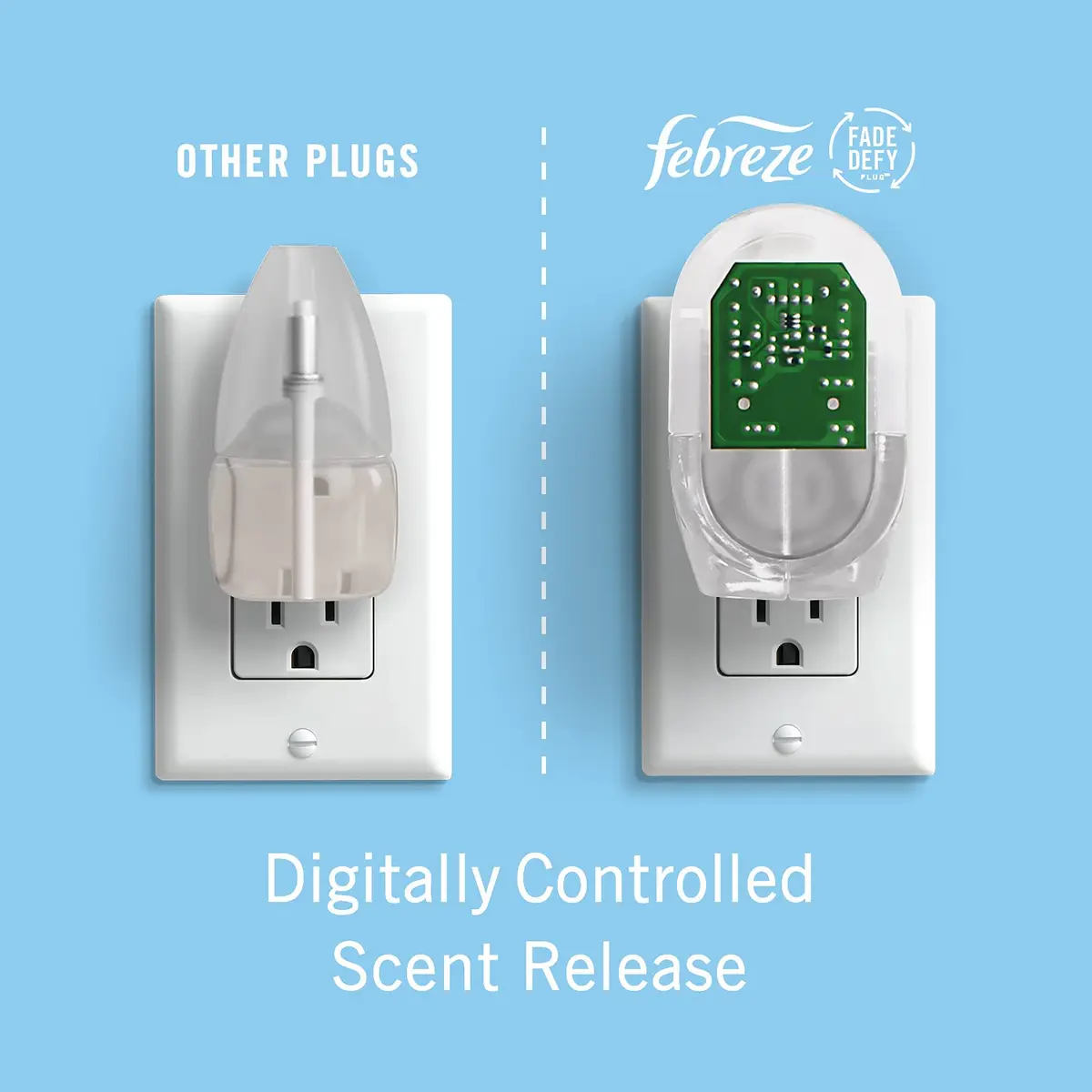 Febreze Fade Defy Plug In Air Freshener Refill, Gain Moonlight Breeze Scent, 3 Count | Lasts 50 Days on Low - view 5