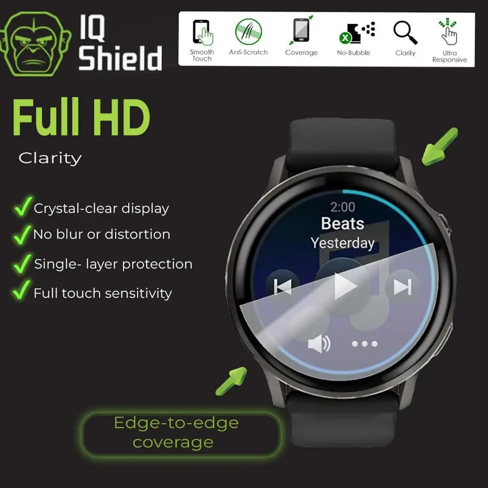 IQShield Screen Protector 6 Pack for Garmin 970/570/965 & Venu 4 | Ultra Thin, Anti-Scratch, Bubble-Free (47mm/45mm) - view 5