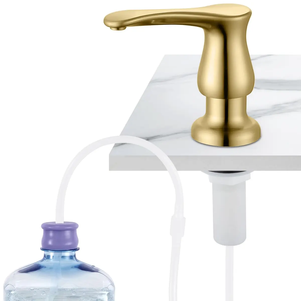 GAGALIFE Kitchen Sink Soap Dispenser Brushed Gold | Built-In, Durable & Stylish (70-120 chars) - main product image
