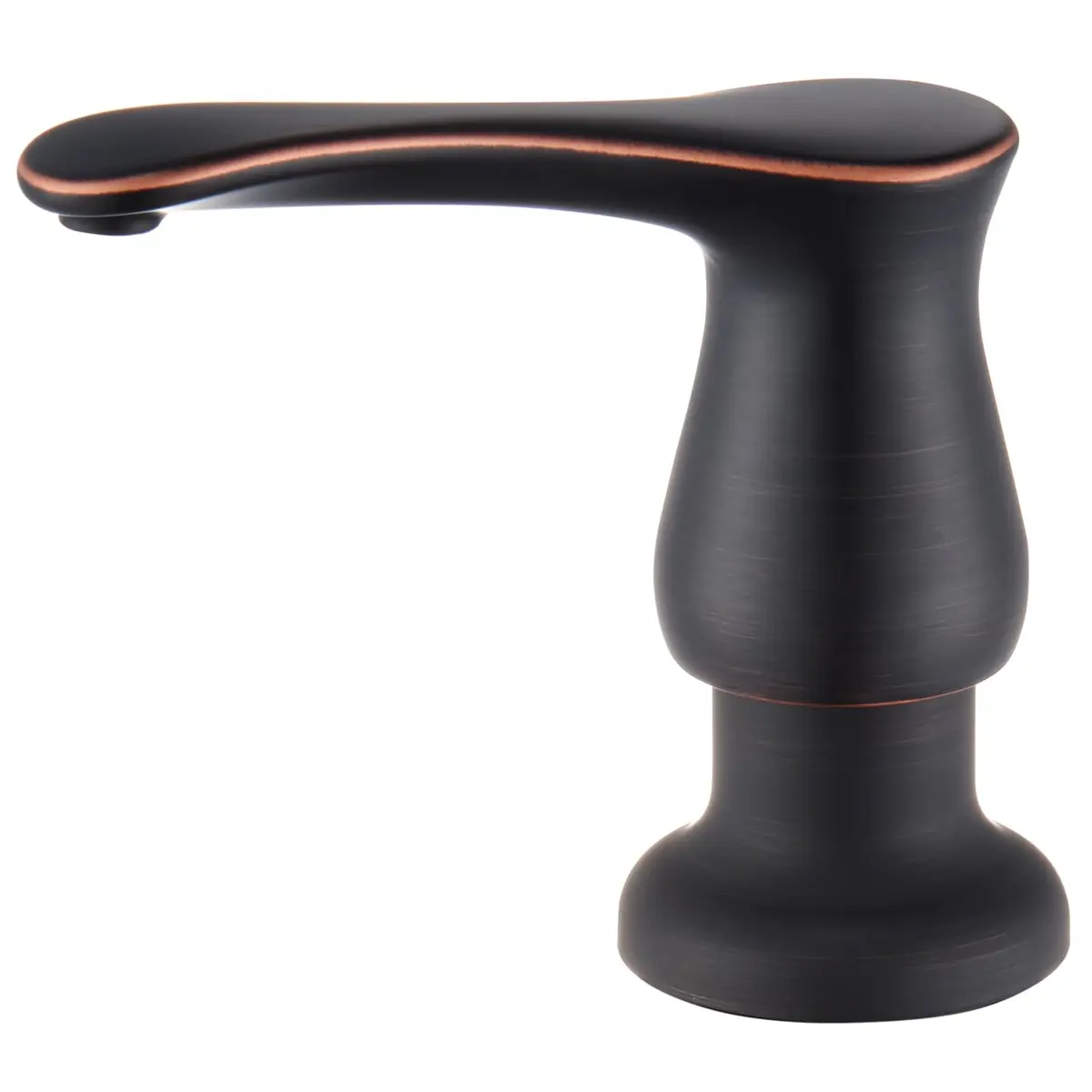 GAGALIFE Built-In Kitchen Sink Soap Dispenser with 500ml (17 OZ) Bottle - Oil Rubbed Bronze Finish | Easy Refill Top-Pump for Kitchens - main product image