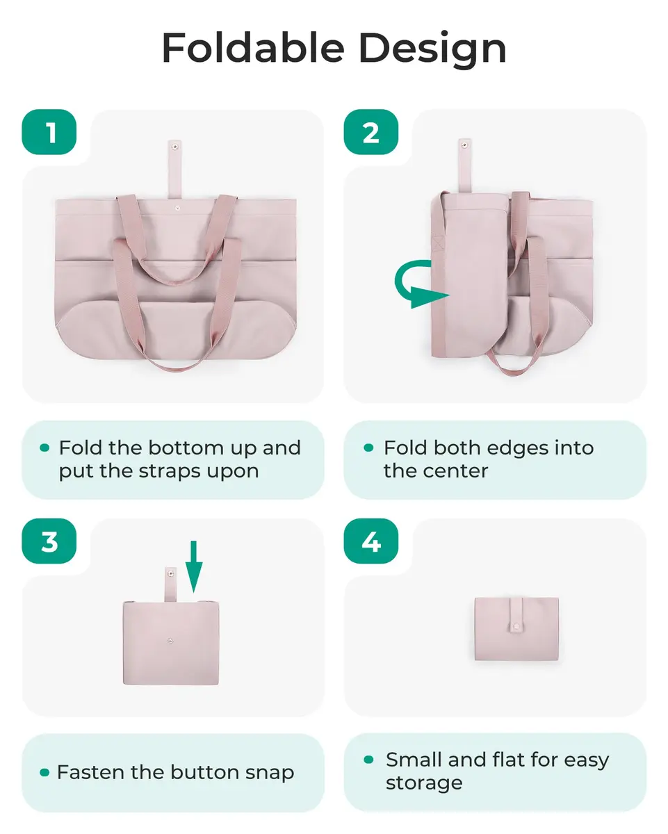 BAGSMART Foldable Tote Bag for Women | Large Capacity, Water-Resistant, Travel & Work Friendly - view 7