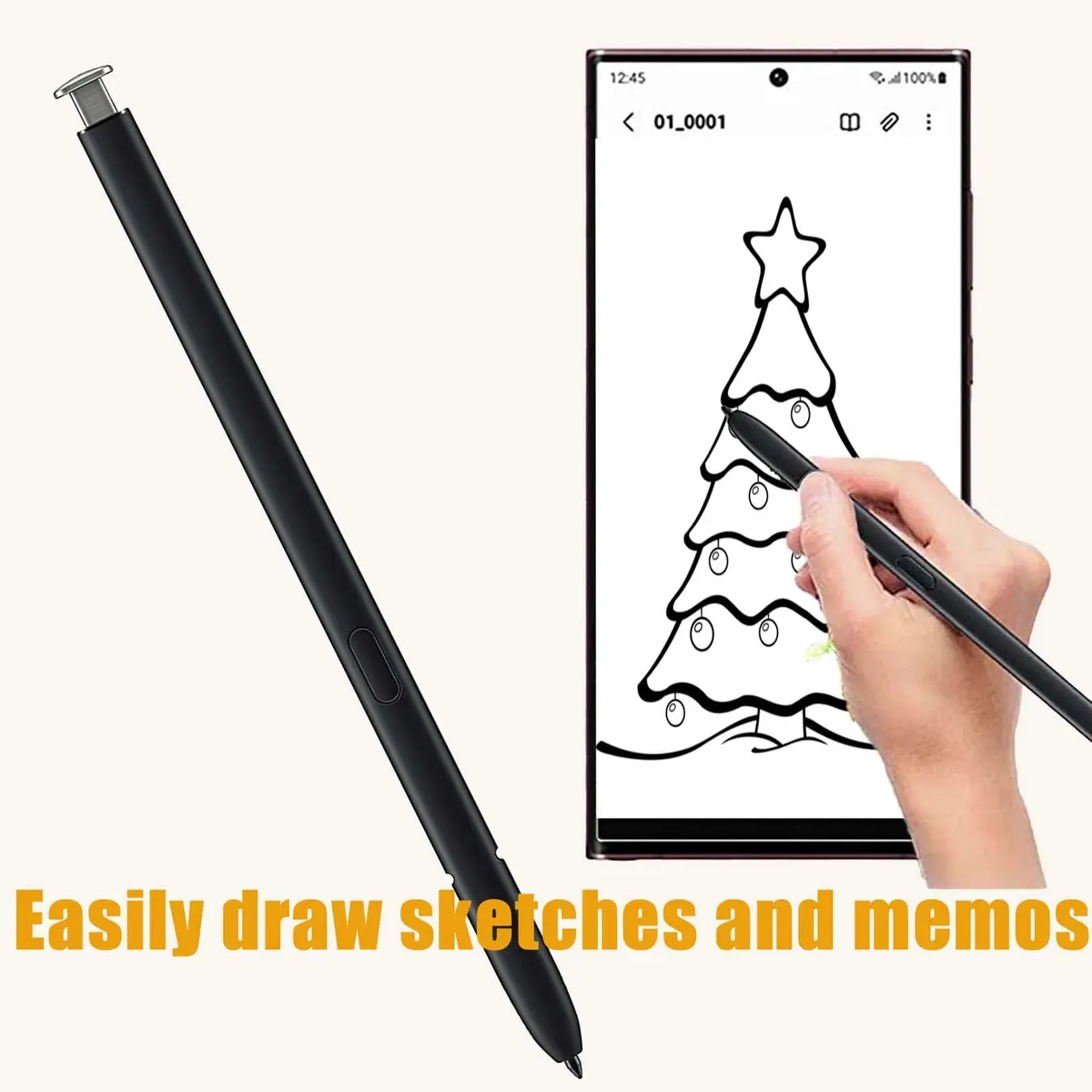 LiXiongBao S23 Ultra S Pen for Samsung Galaxy S23 Ultra 5G Stylus Pen, Cream, 1 Unit - view 7