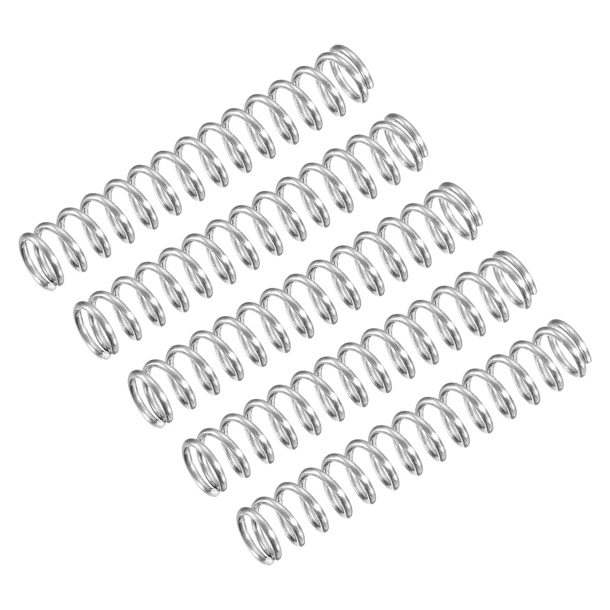 uxcell Compression Spring 5Pcs 304 Stainless Steel 6mm OD 0.8mm Wire 35mm Length | High Elasticity & Corrosion Resistance - main product image