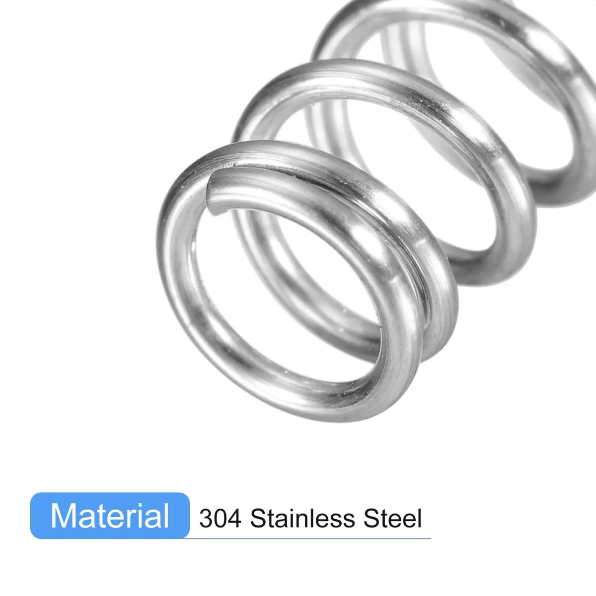 uxcell Compression Spring 5Pcs 304 Stainless Steel 6mm OD 0.8mm Wire 35mm Length | High Elasticity & Corrosion Resistance - view 4